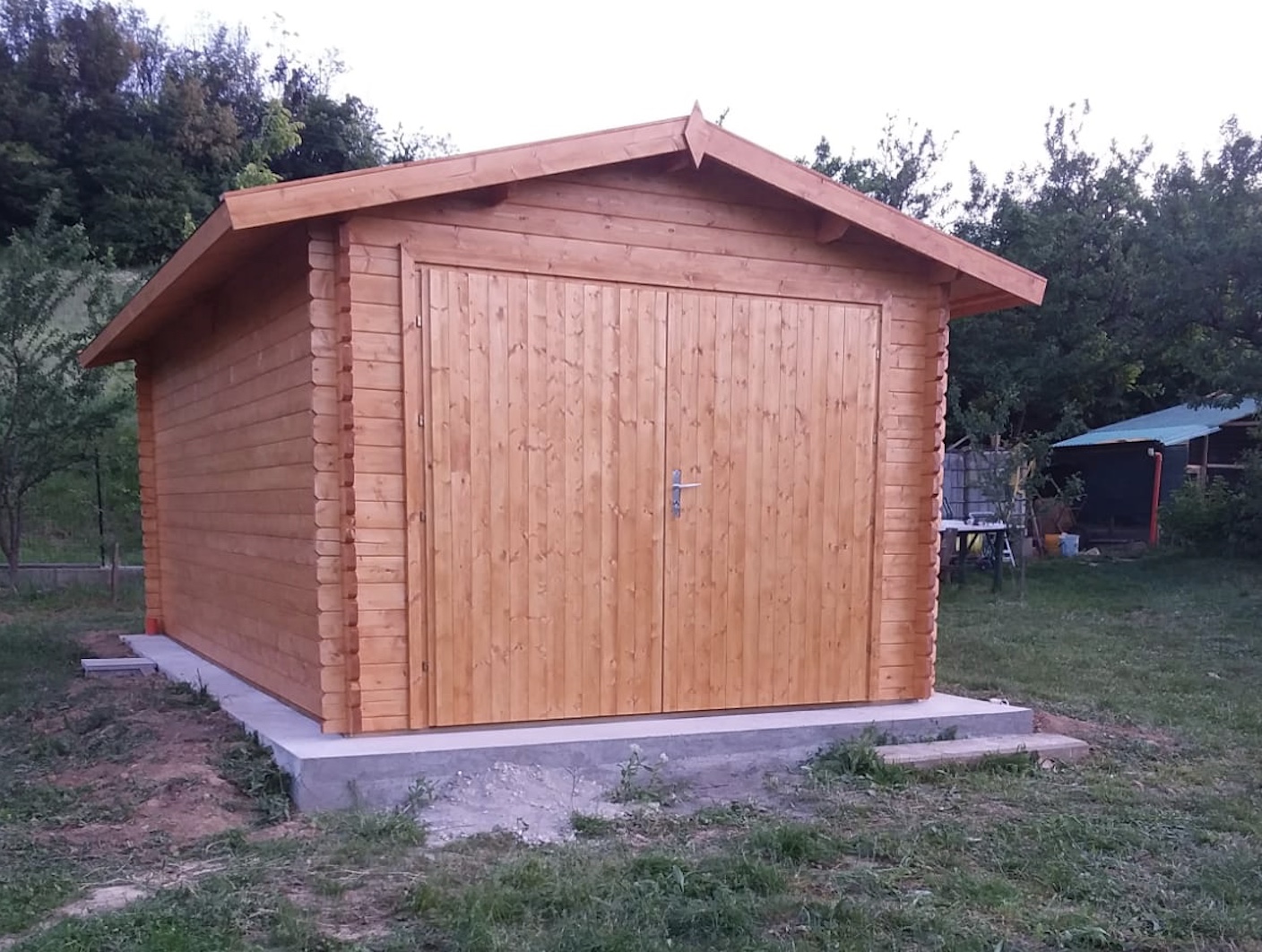 garage in legno, box auto legno, garage prefabbricato, garage blockhouse