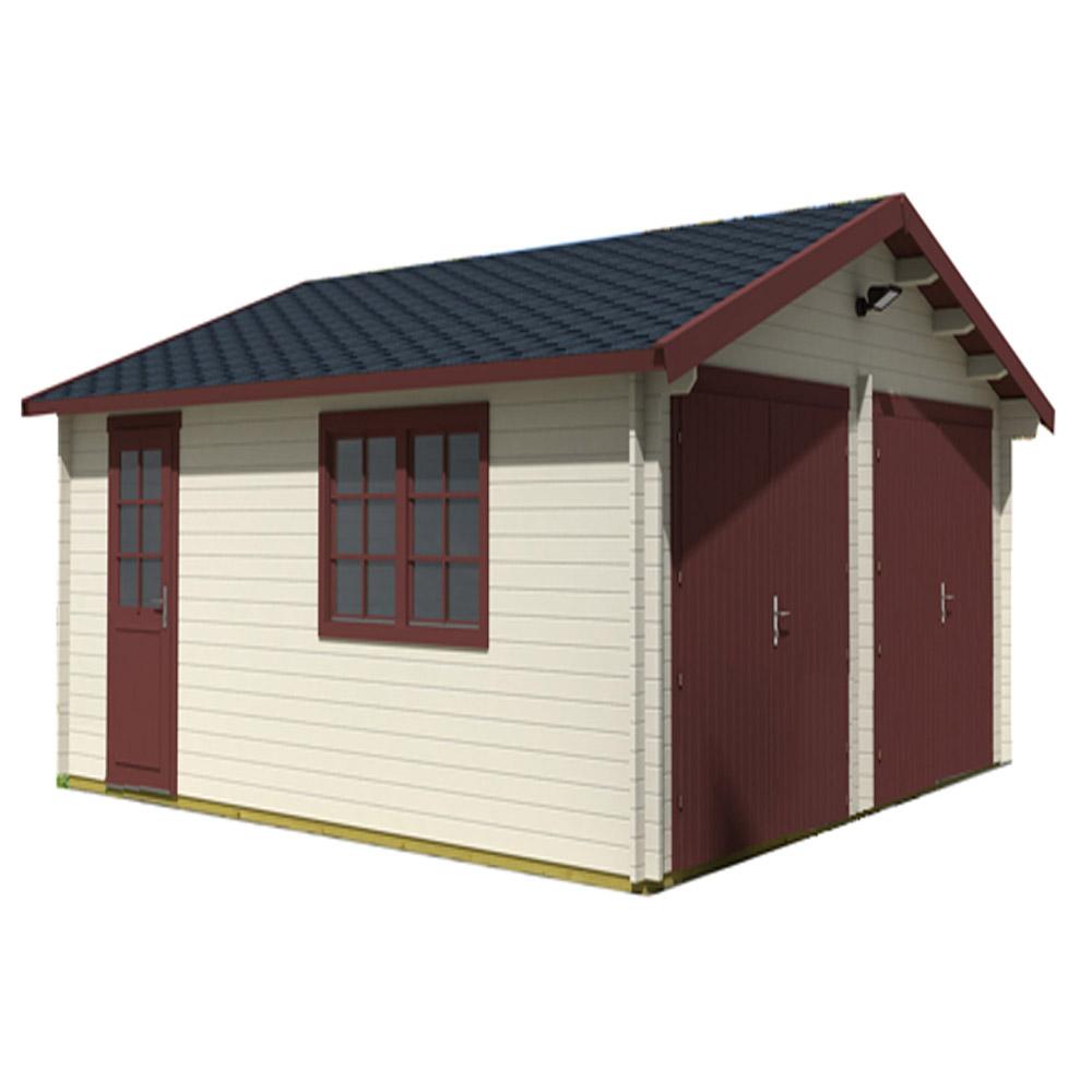 garage DOPPIO in legno, box auto legno, garage prefabbricato, garage blockhouse