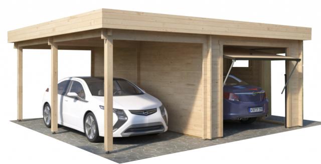 garage in legno, box auto legno, garage prefabbricato, garage blockhouse