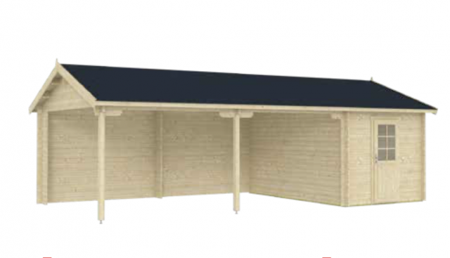 garage in legno, box auto legno, garage prefabbricato, garage blockhouse