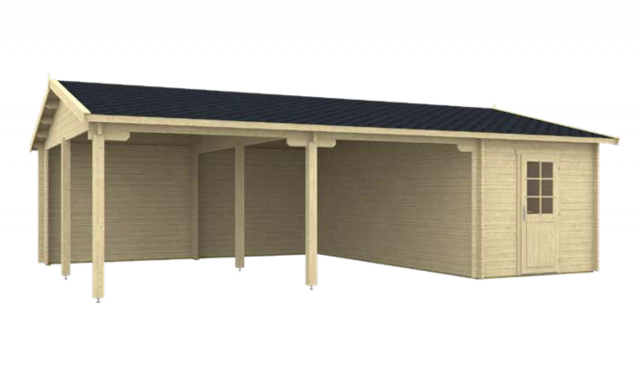 garage in legno, box auto legno, garage prefabbricato, garage blockhouse