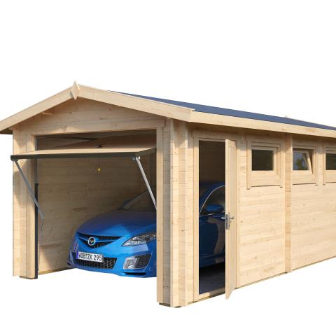 garage in legno, box auto legno, garage prefabbricato, garage blockhouse