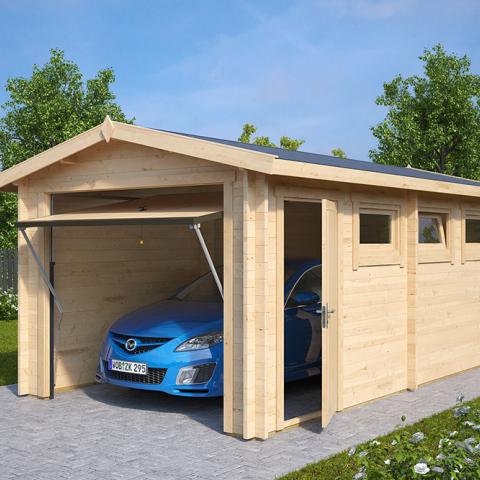 garage in legno, box auto legno, garage prefabbricato, garage blockhouse