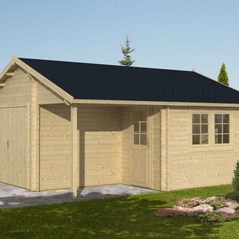 garage in legno, box auto legno, garage prefabbricato, garage blockhouse