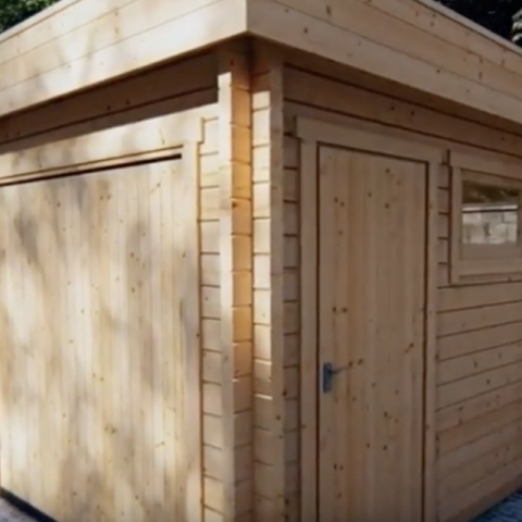 garage in legno, box auto legno, garage prefabbricato, garage blockhouse