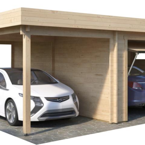 garage in legno, box auto legno, garage prefabbricato, garage blockhouse