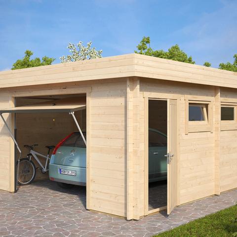 garage in legno, box auto legno, garage prefabbricato, garage blockhouse