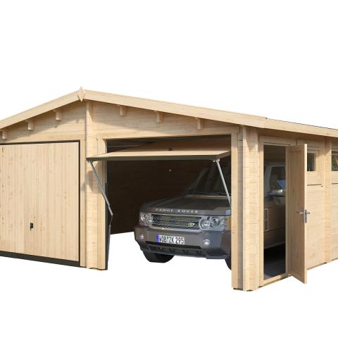 garage in legno, box auto legno, garage prefabbricato, garage blockhouse