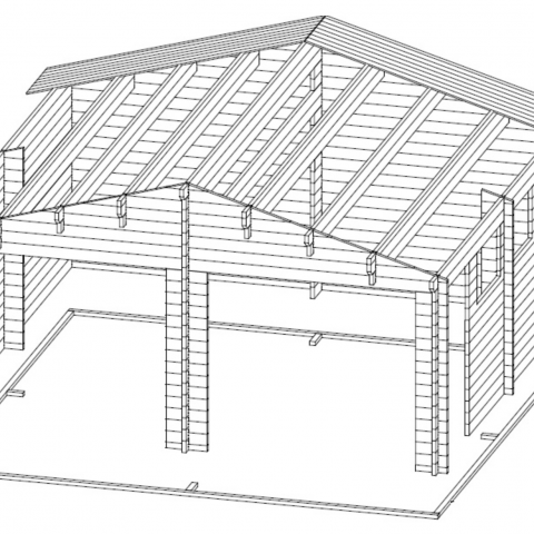 garage in legno, box auto legno, garage prefabbricato, garage blockhouse