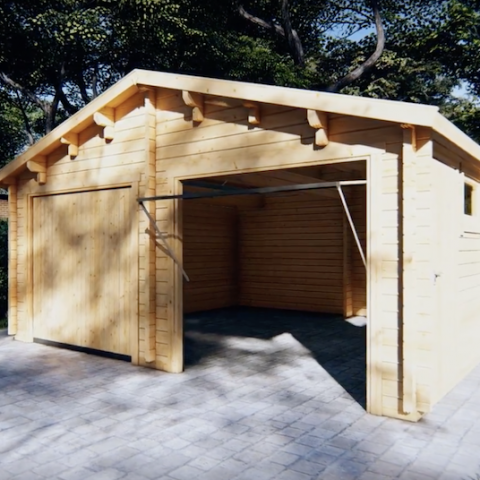 garage in legno, box auto legno, garage prefabbricato, garage blockhouse