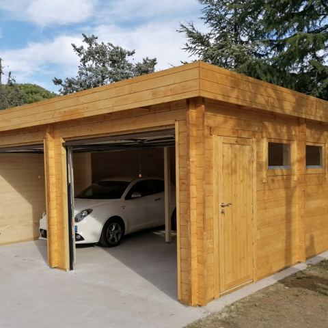 garage in legno, box auto legno, garage prefabbricato, garage blockhouse