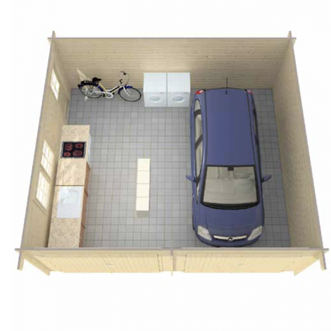 garage doppio in legno, box auto legno doppio, garage doppio prefabbricato, garage blockhouse