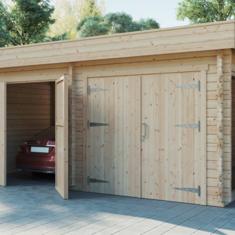 garage in legno, box auto legno, garage prefabbricato, garage blockhouse