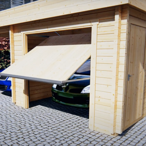 garage doppio in legno, box auto legno, garage prefabbricato, garage blockhouse