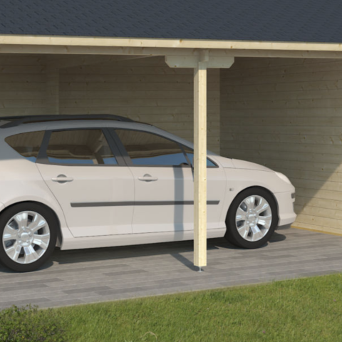 garage in legno, box auto legno, garage prefabbricato, garage blockhouse