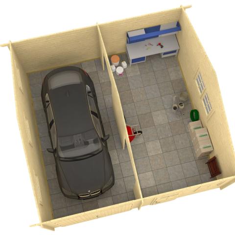 garage doppio in legno, box auto legno, garage prefabbricato, garage blockhouse