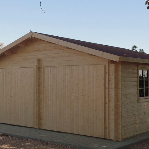 garage doppio in legno, box auto legno doppio, garage doppio prefabbricato, garage blockhouse
